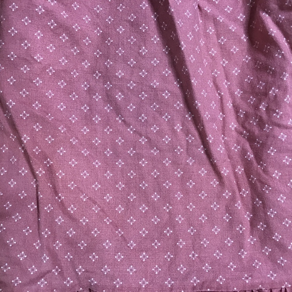 Vtg Skirt Girls Size 12 Medium Pull On Ruffle Cottage Floral Print Dusty Pink - Picture 5 of 9
